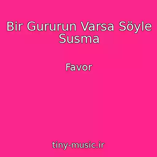 کاور آهنگ Bir Gururun Varsa Söyle Susma از Favor