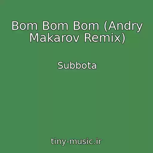 کاور آهنگ Bom Bom Bom (Andry Makarov Remix) از Subbota