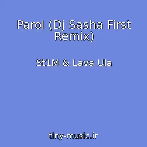 کاور آهنگ Parol (Dj Sasha First Remix) از St1M & Lava Ula