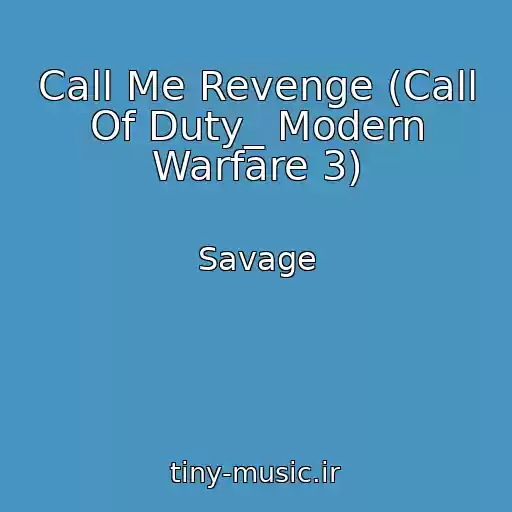 کاور آهنگ Call Me Revenge (Call Of Duty_ Modern Warfare 3) از Savage