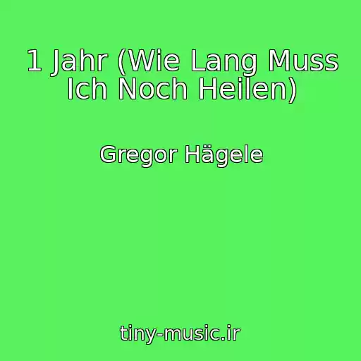 کاور آهنگ 1 Jahr (Wie Lang Muss Ich Noch Heilen) از Gregor Hägele