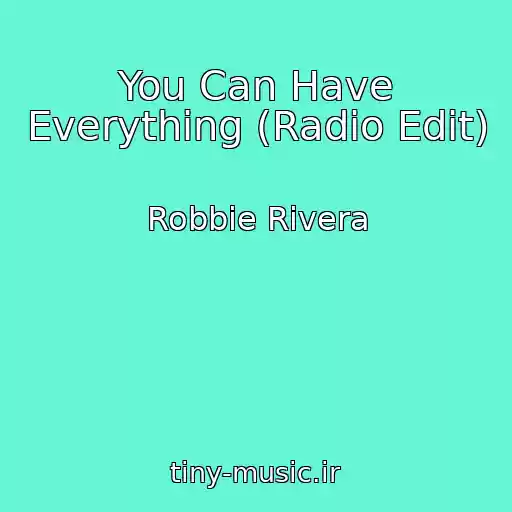 کاور آهنگ You Can Have Everything (Radio Edit) از Robbie Rivera
