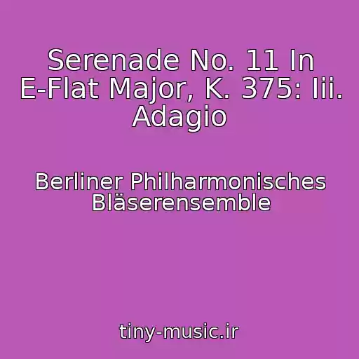 کاور آهنگ Serenade No. 11 In E-Flat Major, K. 375: Iii. Adagio از Berliner Philharmonisches Bläserensemble