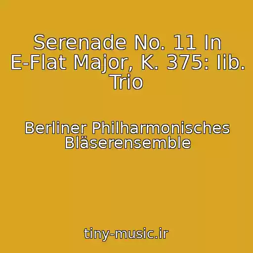 کاور آهنگ Serenade No. 11 In E-Flat Major, K. 375: Iib. Trio از Berliner Philharmonisches Bläserensemble