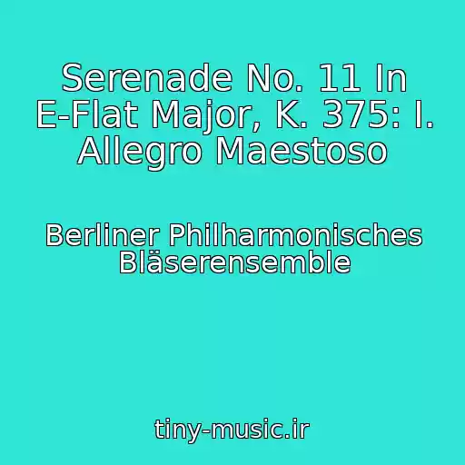 کاور آهنگ Serenade No. 11 In E-Flat Major, K. 375: I. Allegro Maestoso از Berliner Philharmonisches Bläserensemble