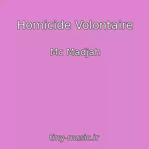 کاور آهنگ Homicide Volontaire از Mc Madjah