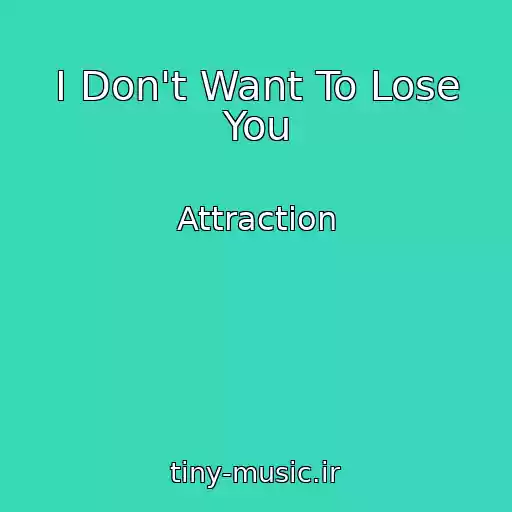 کاور آهنگ I Don't Want To Lose You از Attraction