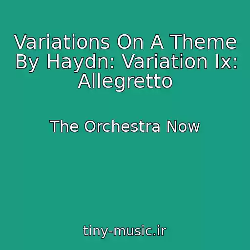 کاور آهنگ Variations On A Theme By Haydn: Variation Ix: Allegretto از The Orchestra Now