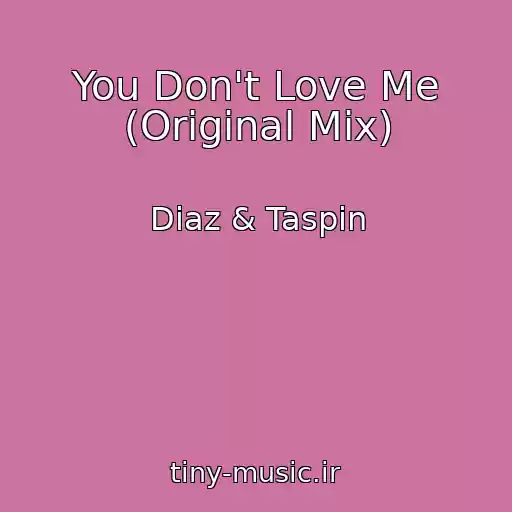 کاور آهنگ You Don't Love Me (Original Mix) از Diaz & Taspin
