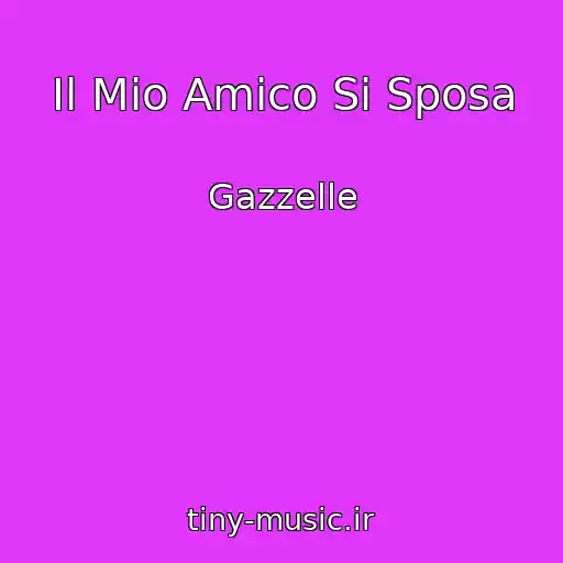 کاور آهنگ Il Mio Amico Si Sposa از Gazzelle