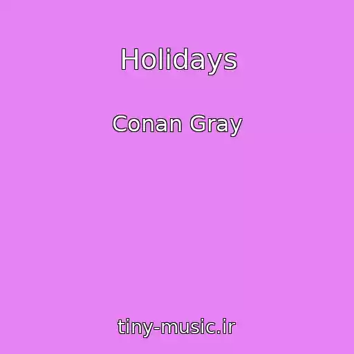 کاور آهنگ Holidays از Conan Gray