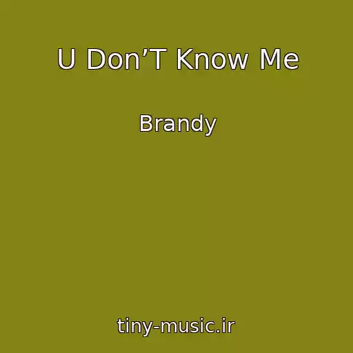 کاور آهنگ U Don’T Know Me از Brandy