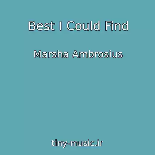 کاور آهنگ Best I Could Find از Marsha Ambrosius