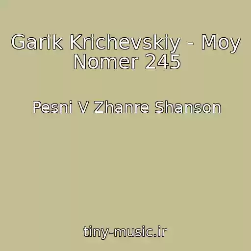 کاور آهنگ Garik Krichevskiy - Moy Nomer 245 از Pesni V Zhanre Shanson