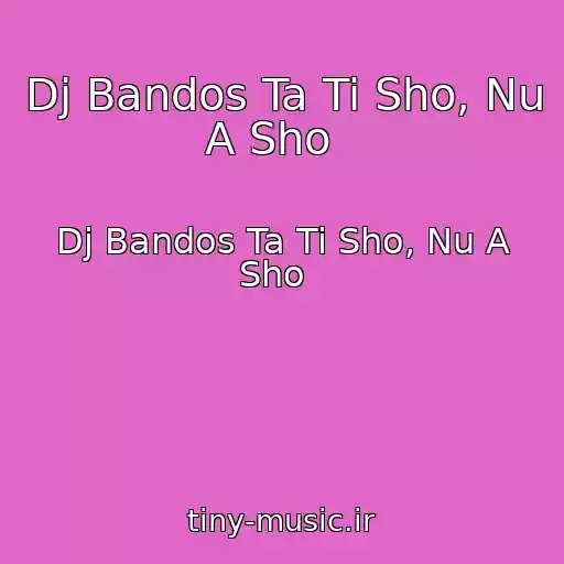کاور آهنگ Dj Bandos Ta Ti Sho, Nu A Sho   از Dj Bandos Ta Ti Sho, Nu A Sho  
