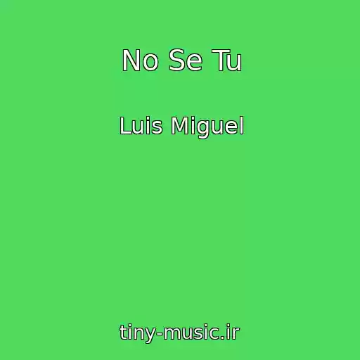 کاور آهنگ No Se Tu از Luis Miguel