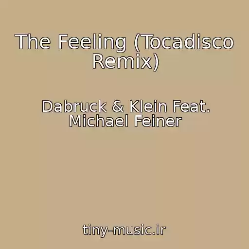 کاور آهنگ The Feeling (Tocadisco Remix) از Dabruck & Klein Feat. Michael Feiner