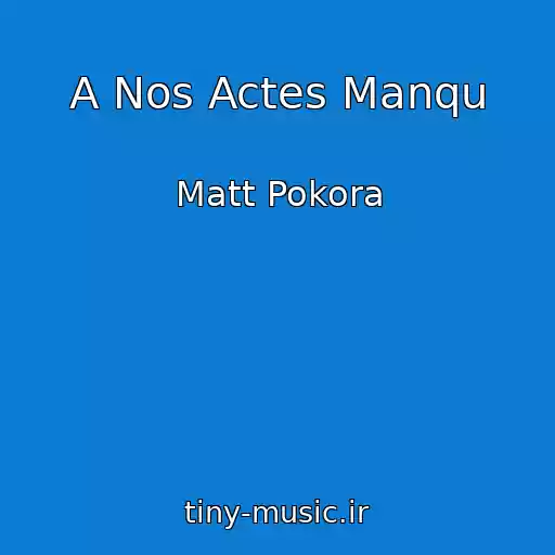 کاور آهنگ A Nos Actes Manqu از Matt Pokora