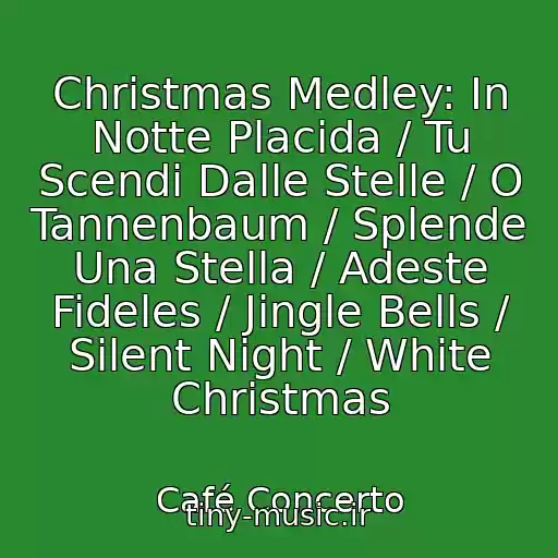کاور آهنگ Christmas Medley: In Notte Placida / Tu Scendi Dalle Stelle / O Tannenbaum / Splende Una Stella / Adeste Fideles / Jingle Bells / Silent Night / White Christmas از Café Concerto