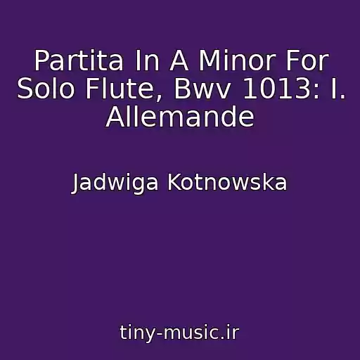کاور آهنگ Partita In A Minor For Solo Flute, Bwv 1013: I. Allemande از Jadwiga Kotnowska