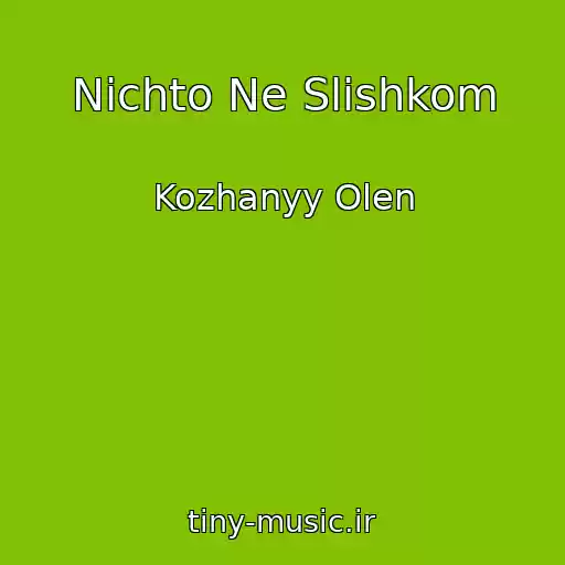 کاور آهنگ Nichto Ne Slishkom از Kozhanyy Olen