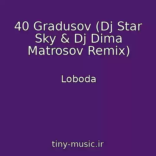 کاور آهنگ 40 Gradusov (Dj Star Sky & Dj Dima Matrosov Remix) از Loboda
