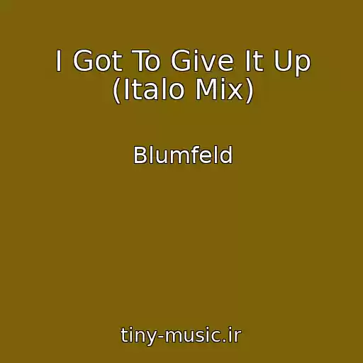 کاور آهنگ I Got To Give It Up (Italo Mix) از Blumfeld