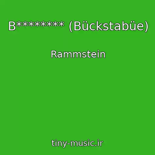 کاور آهنگ B******** (Bückstabüe) از Rammstein