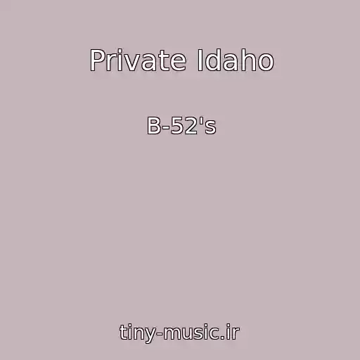 کاور آهنگ Private Idaho از B-52's