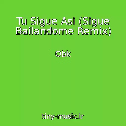کاور آهنگ Tu Sigue Asi (Sigue Bailandome Remix) از Obk