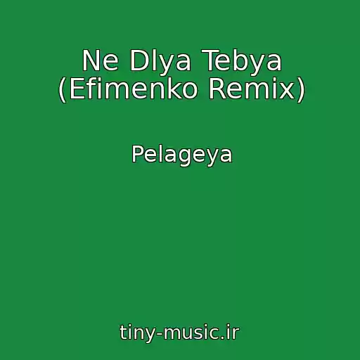 کاور آهنگ Ne Dlya Tebya (Efimenko Remix) از Pelageya