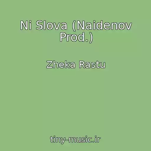 کاور آهنگ Ni Slova (Naidenov Prod.) از Zheka Rastu