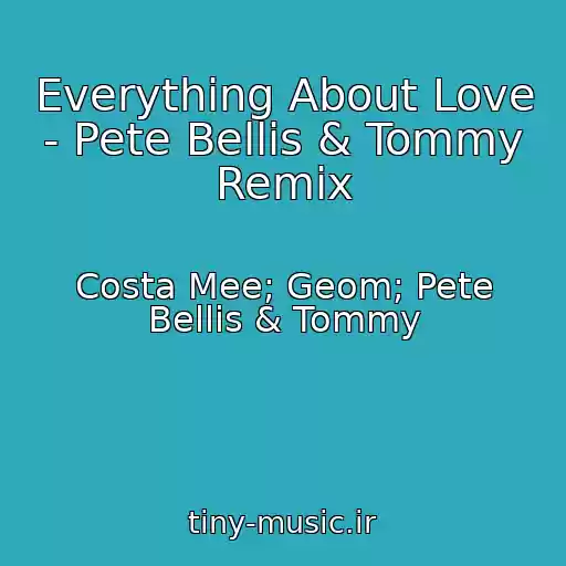 کاور آهنگ Everything About Love - Pete Bellis & Tommy Remix از Costa Mee; Geom; Pete Bellis & Tommy