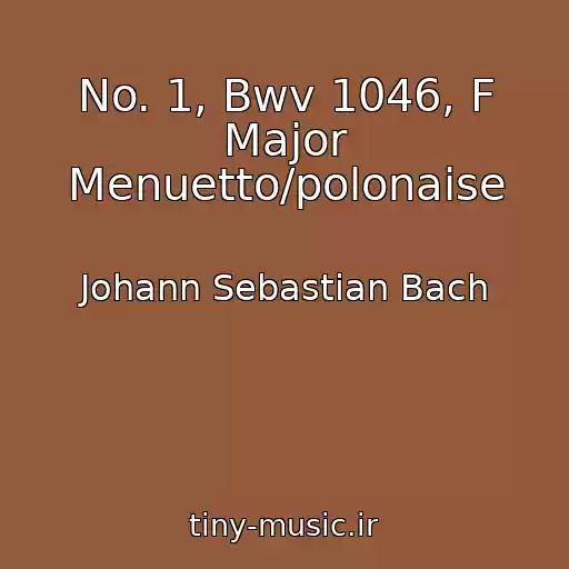 کاور آهنگ No. 1, Bwv 1046, F Major Menuetto/polonaise از Johann Sebastian Bach