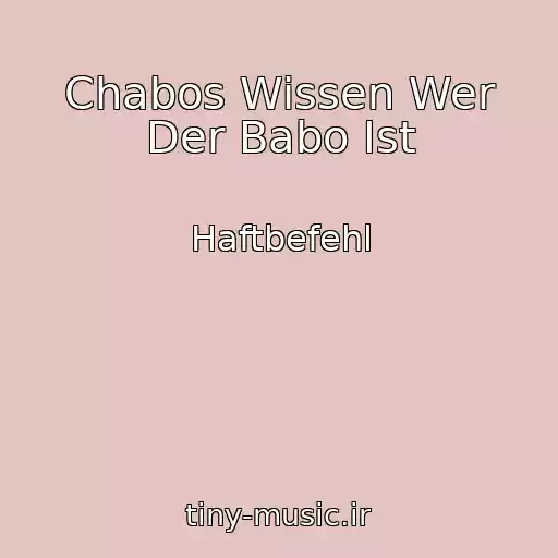 کاور آهنگ Chabos Wissen Wer Der Babo Ist از Haftbefehl