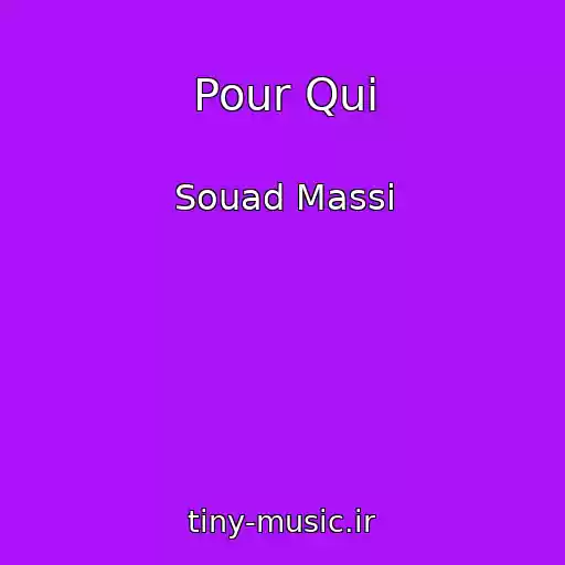 کاور آهنگ Pour Qui از Souad Massi