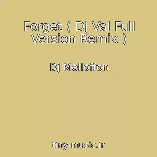 کاور آهنگ Forget ( Dj Val Full Version Remix ) از Dj Melloffon