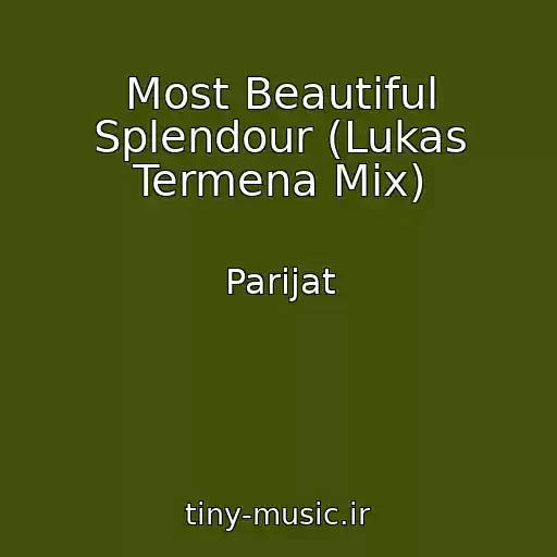 کاور آهنگ Most Beautiful Splendour (Lukas Termena Mix) از Parijat