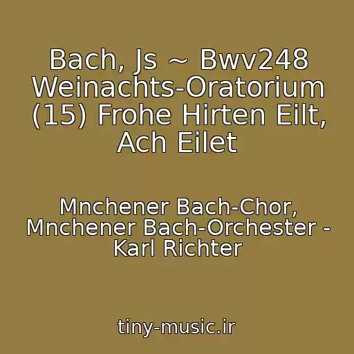 کاور آهنگ Bach, Js ~ Bwv248 Weinachts-Oratorium (15) Frohe Hirten Eilt, Ach Eilet از Mnchener Bach-Chor, Mnchener Bach-Orchester - Karl Richter