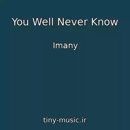 کاور آهنگ You Well Never Know از Imany