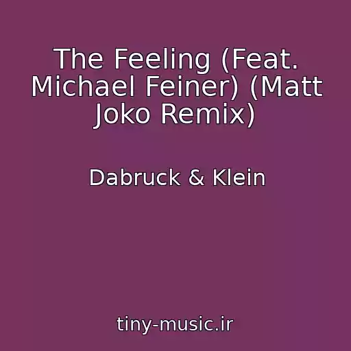 کاور آهنگ The Feeling (Feat. Michael Feiner) (Matt Joko Remix) از Dabruck & Klein