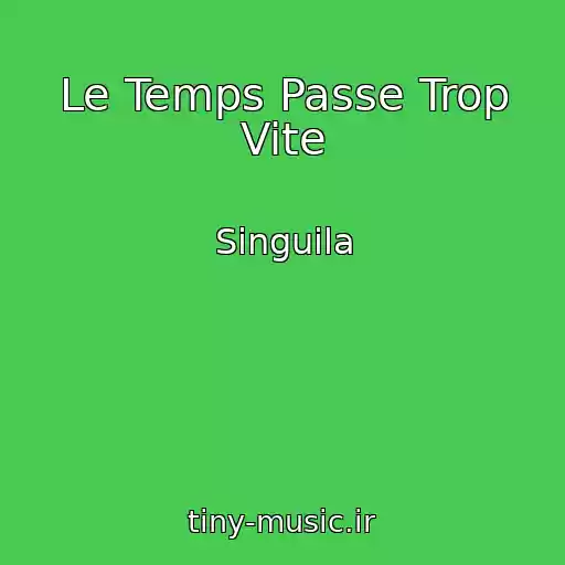 کاور آهنگ Le Temps Passe Trop Vite از Singuila