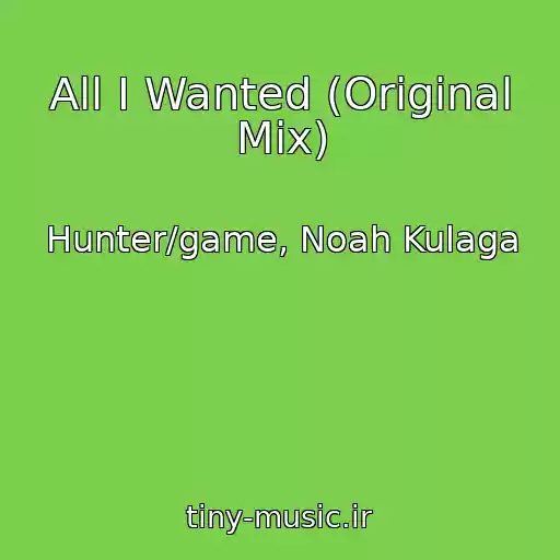 کاور آهنگ All I Wanted (Original Mix) از Hunter/game, Noah Kulaga