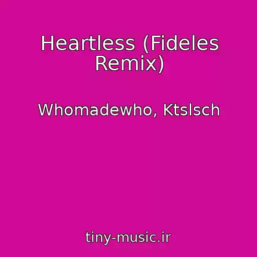 کاور آهنگ Heartless (Fideles Remix) از Whomadewho, Ktslsch