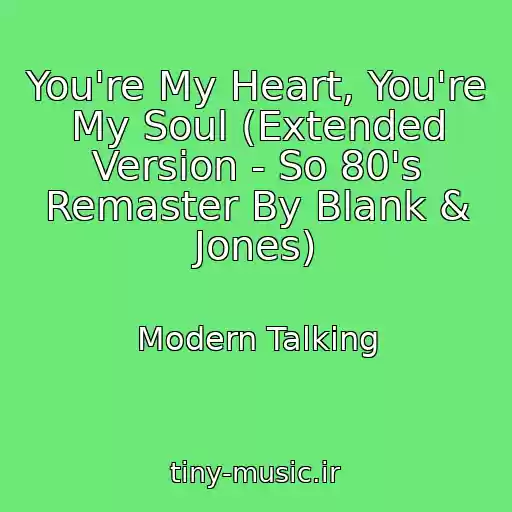 کاور آهنگ You're My Heart, You're My Soul (Extended Version - So 80's Remaster By Blank & Jones) از Modern Talking