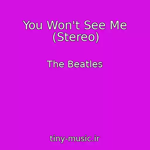 کاور آهنگ You Won't See Me (Stereo) از The Beatles
