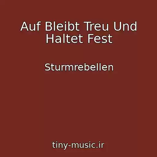 کاور آهنگ Auf Bleibt Treu Und Haltet Fest از Sturmrebellen