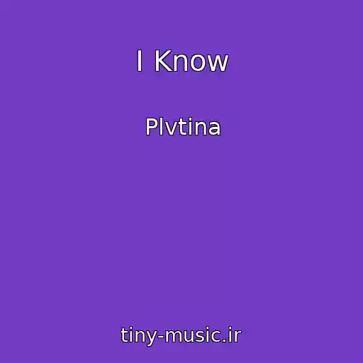 کاور آهنگ I Know از Plvtina