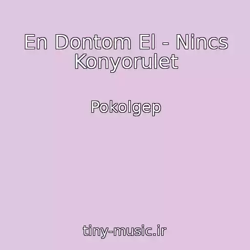 کاور آهنگ En Dontom El - Nincs Konyorulet از Pokolgep