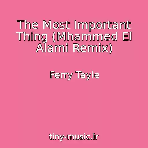 کاور آهنگ The Most Important Thing (Mhammed El Alami Remix) از Ferry Tayle